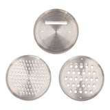 Bowls mezcladores de acero inoxidable con silicon + 3 ralladores - 9 piezas.